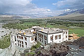 Ladakh - Spituk Gompa built on a mountain spur